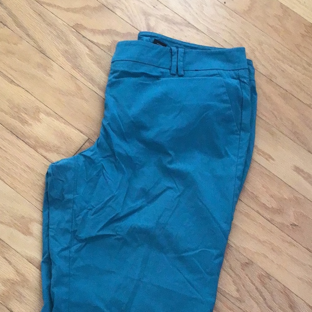 New York and Company teal dress capris size 14